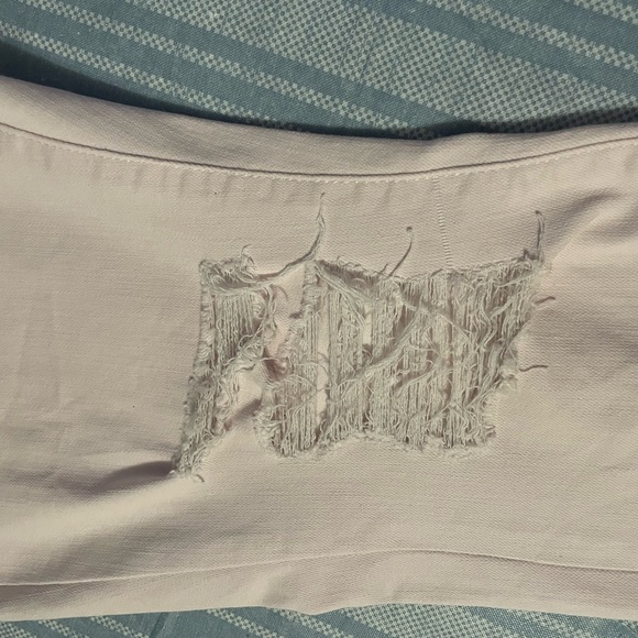 Women's Distressed Pink Jeans - Picture 6 of 9